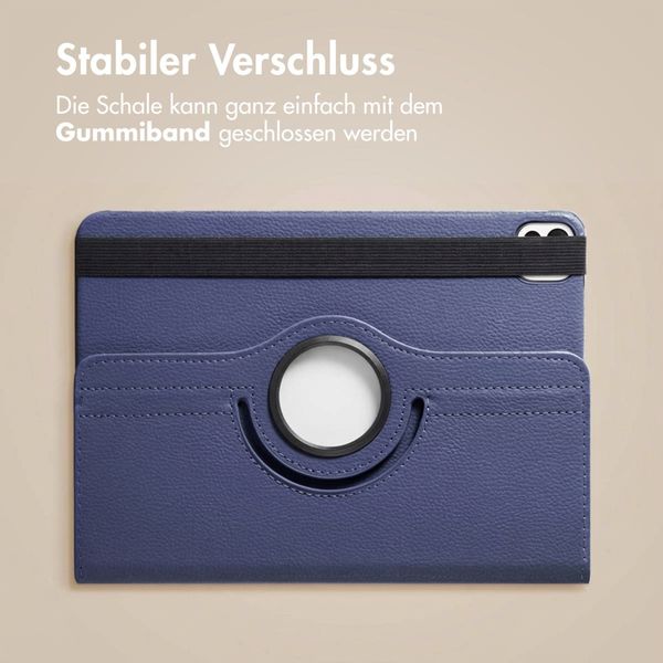 imoshion 360° drehbare Klapphülle Apple iPad Air 11 Zoll (2026) M4 / (2025) M3 / (2024) M2 / Air 5 (2022) / Air 4 (2020) / Pro 11 (2018/2020) - Dunkelblau