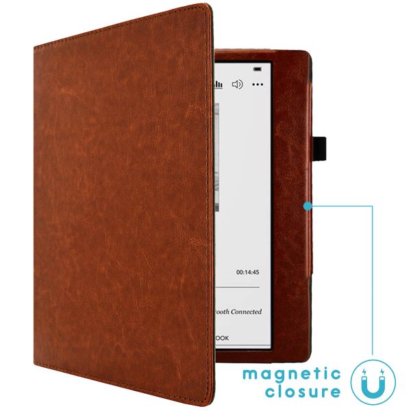 imoshion Vegan Leather Klapphülle Kobo Elipsa 2E - Dunkelbraun