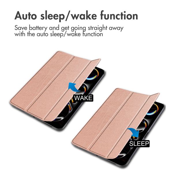 imoshion Trifold Klapphülle Apple iPad Pro 13 (2025) M5 / (2024) M4 - Rosé gold