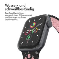 imoshion Sportarmband⁺ für die Apple Watch Series 1 bis 10 / SE / Ultra (2) (44/45/46/49 mm) - Größe M/L - Black Pink