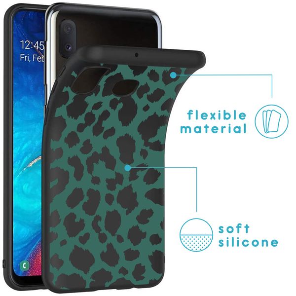 imoshion Design Hülle Samsung Galaxy A20e - Leopard - Grün / Schwarz