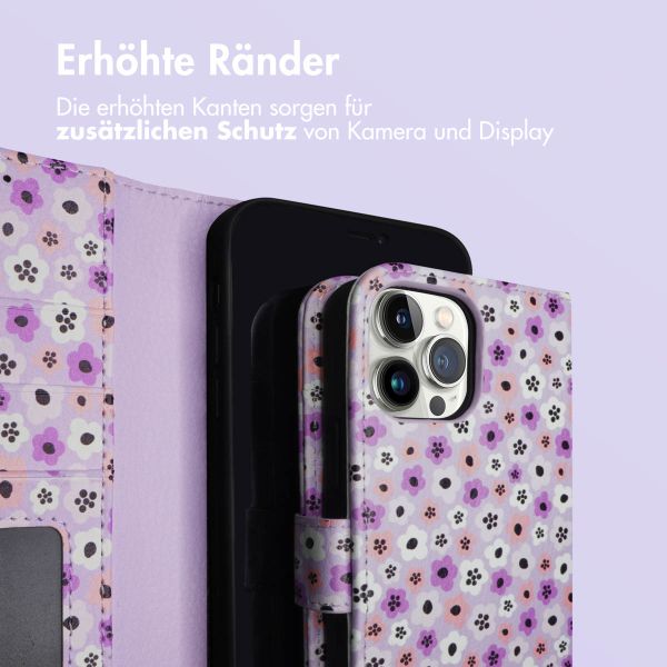 imoshion Design Klapphülle Apple iPhone 12 (Pro) - Purple Flowers