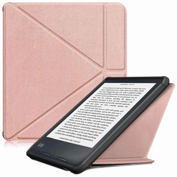 imoshion Klappbare Klapphülle Kobo Libra 2 / Tolino Vision 6 - Rosé gold