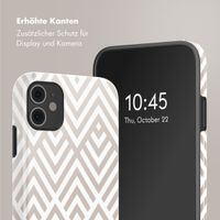 Selencia Vivid Tough Back Cover für das iPhone 11 - Beige Zigzag