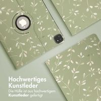 imoshion 360° drehbare Design Klapphülle Apple iPad Pro 13 (2025) M5 / (2024) M4 - Green Flowers