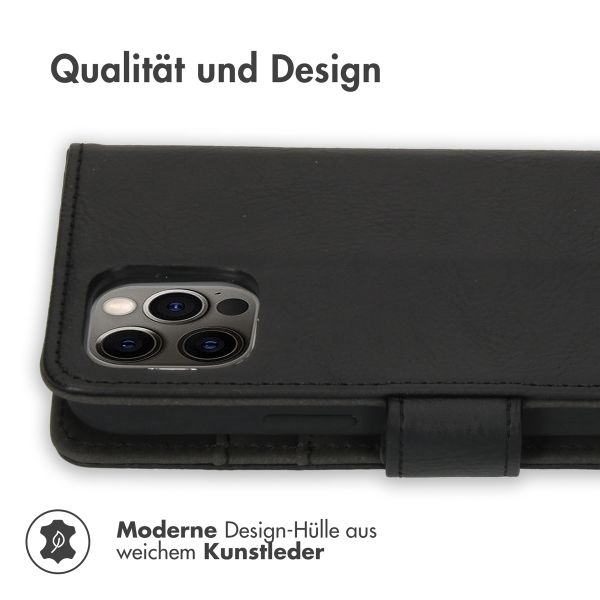 imoshion Luxuriöse Klapphülle Apple iPhone 12 (Pro) - Schwarz