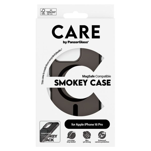 CARE by PanzerGlass Smokey Urban Combat Case MagSafe für das iPhone 16 Pro - Schwarz