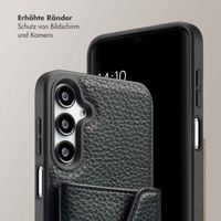 Selencia Sera Kordel-Hulle mit Kartenhalter-Umschlag für das Samsung Galaxy A16 - Schwarz