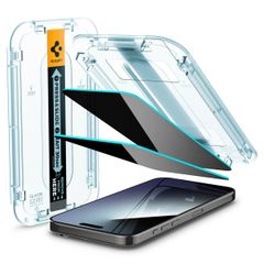 Spigen GLAStR Privacy EZ Fit Displayschutzfolie + Applicator Apple iPhone 15 Pro