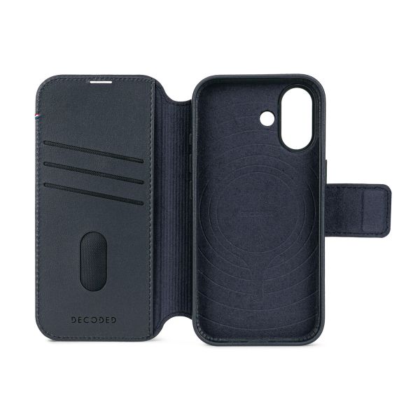 Decoded 2 in 1 Leather Klapphülle MagSafe Apple iPhone 17 - Navy Shadow