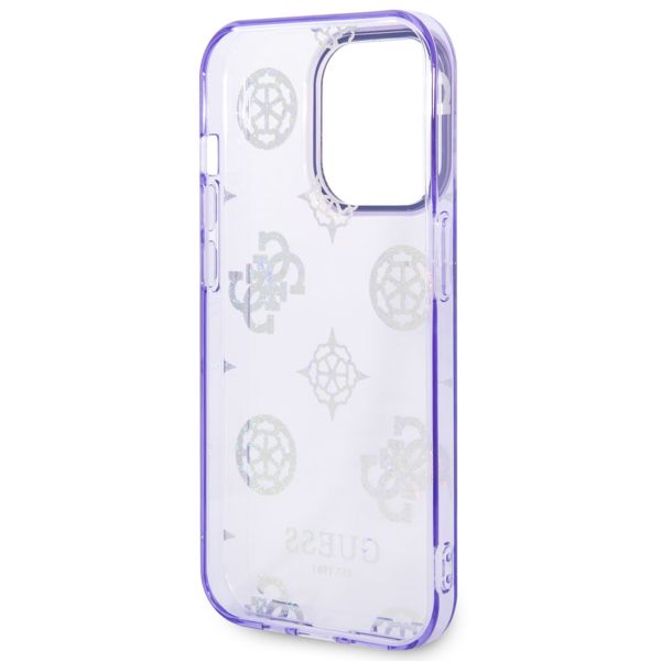 Guess Peony Glitter Back Cover für das Apple iPhone 14 Pro - Violett