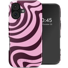 Selencia Vivid Rückabdeckung mit MagSafe Apple iPhone 17 - Wavy Swirl Pink Plum