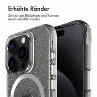 imoshion Klare Glitter-Rückschale mit MagSafe iPhone 15 Pro Max - Silber