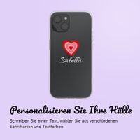 Personalisierte Hülle mit Herz iPhone 14 - Transparent