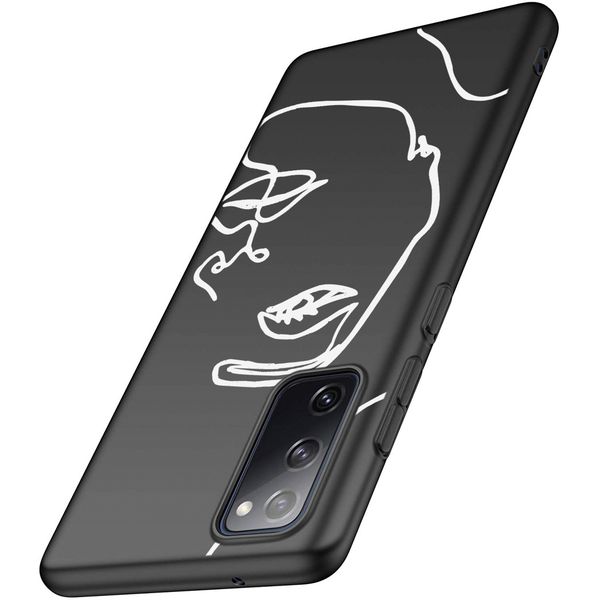 imoshion Design Hülle Galaxy S20 FE - Abstraktes Gesicht - Weiß