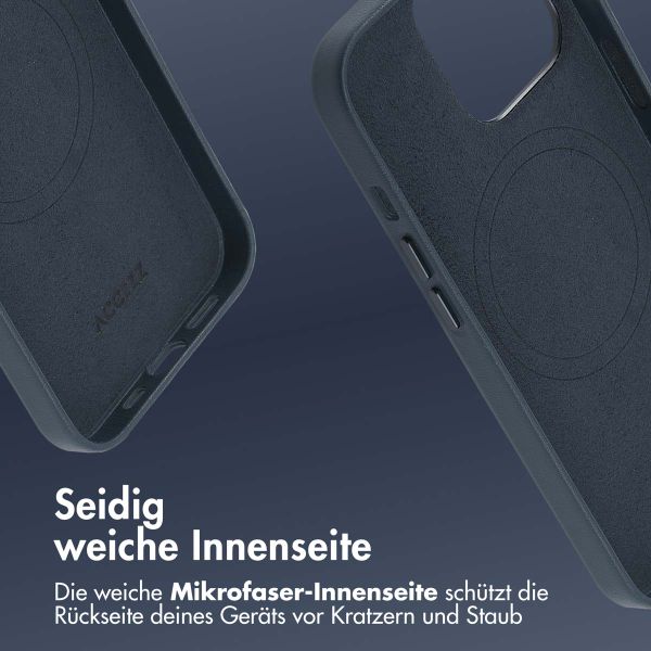 Accezz MagSafe Leather Backcover Apple iPhone 13 Pro - Nightfall Blue