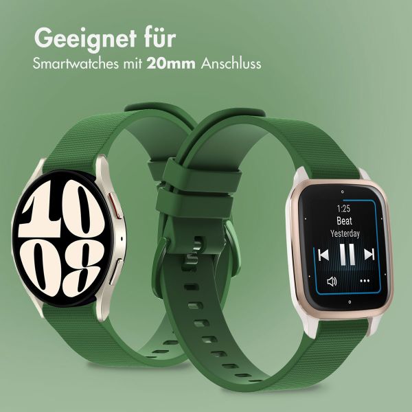 imoshion Sport-Silikonarmband mit Schnalle - Universelle 20 mm Anschluss - Dunkelgrün