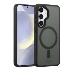 Accezz Rugged Frosted Back Cover mit MagSafe Samsung Galaxy S25 Plus - Schwarz