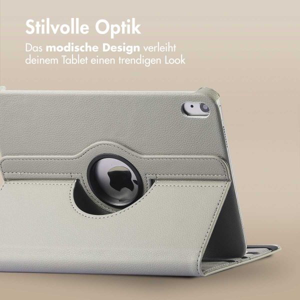 imoshion 360° drehbare Klapphülle Apple iPad 11 (2025) 11 Zoll A16 / iPad 10 (2022) 10.9 Zoll - Grau