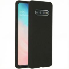 Accezz Liquid Silikoncase Samsung Galaxy S10 - Schwarz