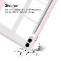 imoshion Trifold Hardcase Klapphülle für das Samsung Tab S10 Plus / Tab S9 FE Plus / Tab S9 Plus 12.4 Zoll - Rosa