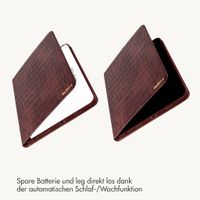Selencia Croco Klaphülle Samsung Galaxy Tab A11 Plus / A9 Plus - Burgundy