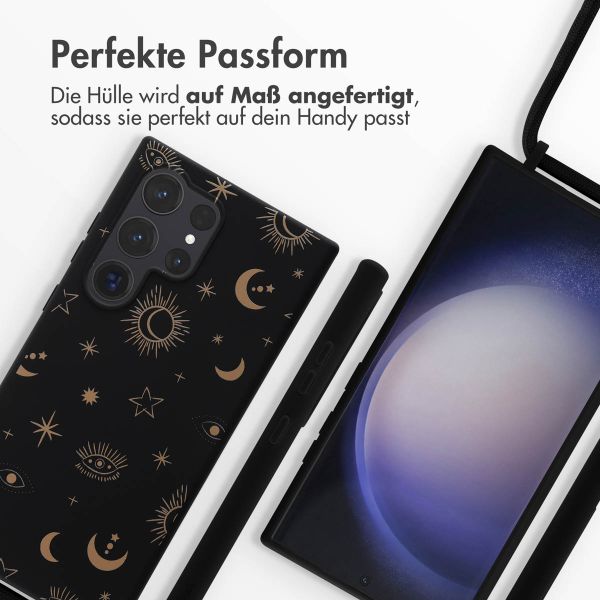 imoshion Silikonhülle design mit Band für das Samsung Galaxy S24 Ultra - Sky Black