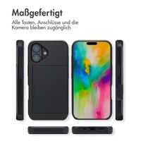 imoshion Backcover mit Kartenfach Apple iPhone 16 - Schwarz