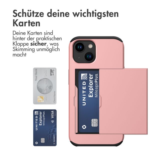 imoshion Backcover mit Kartenfach für das iPhone 15 - Rose Gold