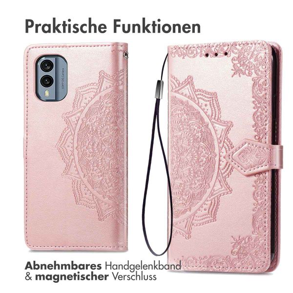 imoshion Mandala Klapphülle für das Nokia X30 - Rose Gold