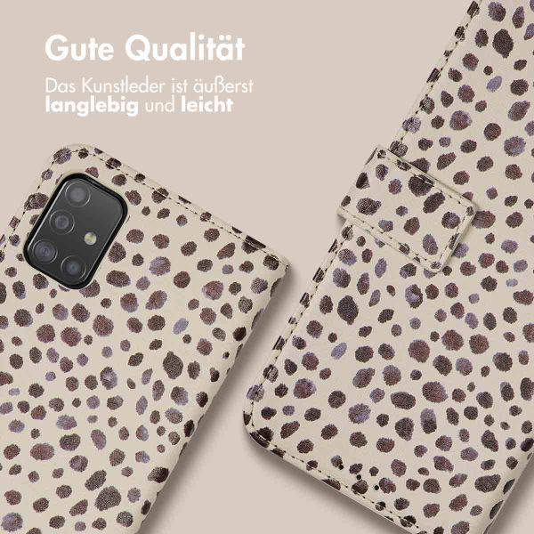 imoshion Design Klapphülle Samsung Galaxy A51 - Black And White Dots