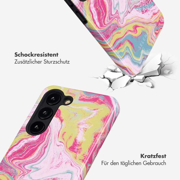 Selencia Vivid Back Cover Samsung Galaxy S23 - Marble Pink