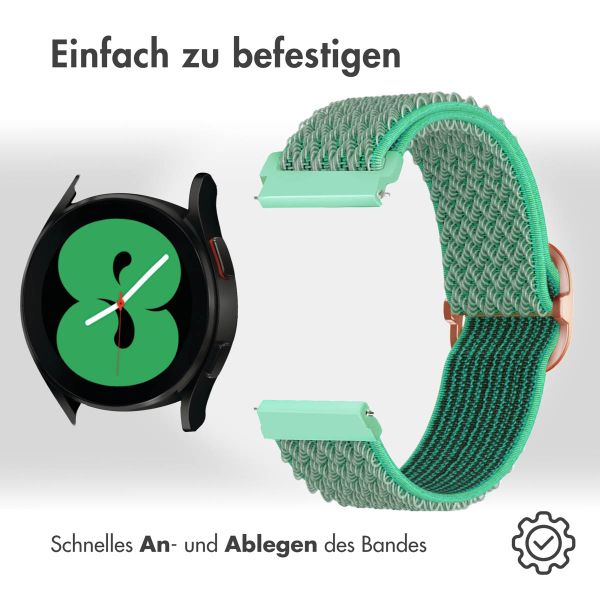 imoshion Elastische Nylonarmband für das Samsung Galaxy Watch 7 40/44 mm - Türkis