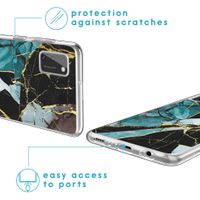 imoshion Design Hülle Samsung Galaxy A41 - Marmor - Blau