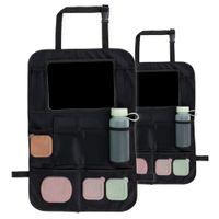 imoshion Auto Organizer für Kinder – 9 Fächer - Inklusive Tablet-Halter - Zweier-Set – Schwarz