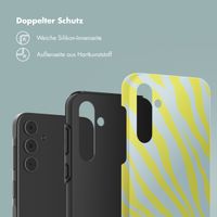 Selencia Vivid Back Cover Samsung Galaxy A55 - Zebra Winter Sky Titanium Yellow