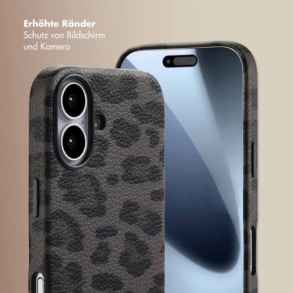 Selencia Sabi Backcover Leopardenmuster mit MagSafe Apple iPhone 17 - Midnight Black