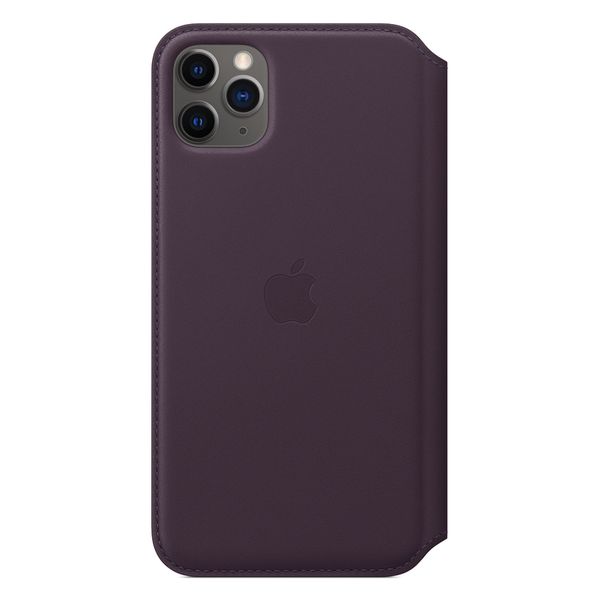 Apple Leather Folio Klapphülle Apple iPhone 11 Pro Max - Aubergine