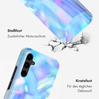 Selencia Vivid Tough Back Cover für das Samsung Galaxy A34 - Holographic Blue Dream