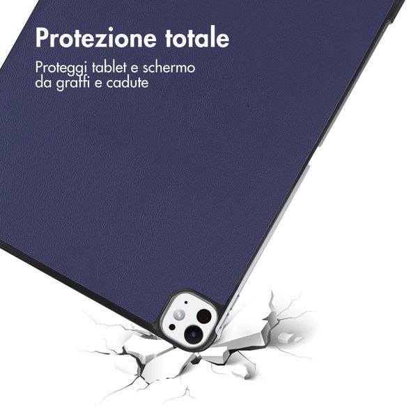 imoshion Trifold Klapphülle Apple iPad Pro 11 (2025) M5 / (2024) M4 - Dunkelblau