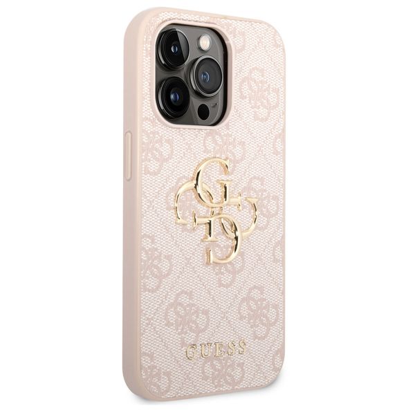 Guess 4G Metal Logo Back Cover für das iPhone 15 Pro - Rosa