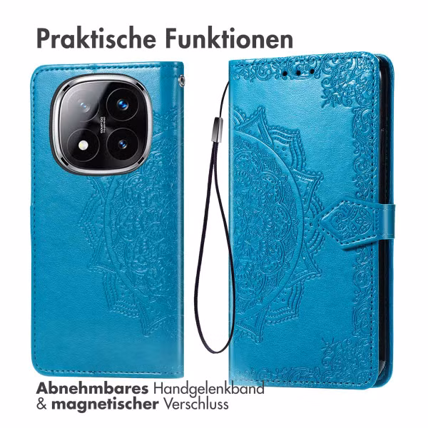 imoshion Mandala Klapphülle Xiaomi Redmi Note 14 Pro (4G) - Türkis