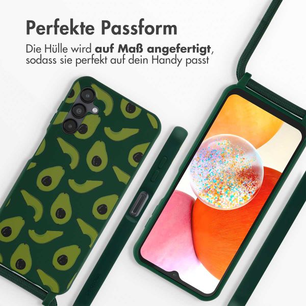 imoshion Silikonhülle design mit Band für das Samsung Galaxy A14 (5G/4G) - Avocado Green