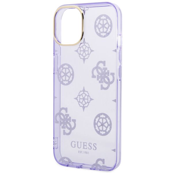 Guess Peony Glitter Back Cover für das iPhone 14 - Violett