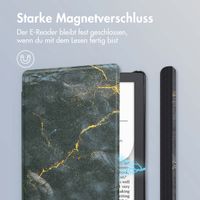 imoshion Design Slim Hard Case Klapphülle Pocketbook Verse Lite - Black Marble