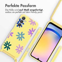 imoshion Silikonhülle design mit Band für das Samsung Galaxy A25 (5G) - Yellow Flower Distance