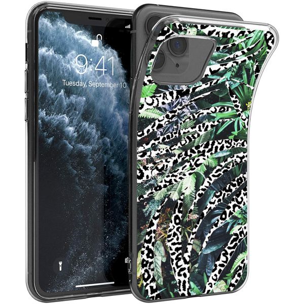 imoshion Design Hülle iPhone 11 Pro - Dschungel - Weiß / Schwarz