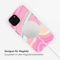 Selencia Vivid Tough Back Cover mit MagSafe für das iPhone 15 - Pastel Lipstick Marble