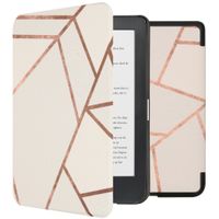imoshion Design Slim Hard Case Klapphülle Kobo Clara HD - White Graphic