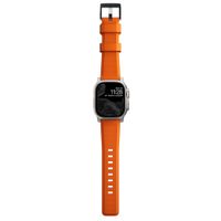 Nomad Robustes Armband FKM für das  Apple Watch Series 1 t/m 11 / SE / Ultra (44/45/46/49 mm) - Silber / Orange
